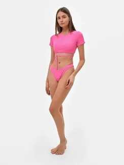 Купальник женский раздельный MINAKU с топом цвет розовый, размер 44