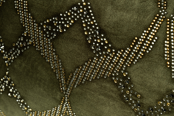 Подушка декоративная с бисером 30x50 Garda Decor Арабески зеленая 70SW-20402