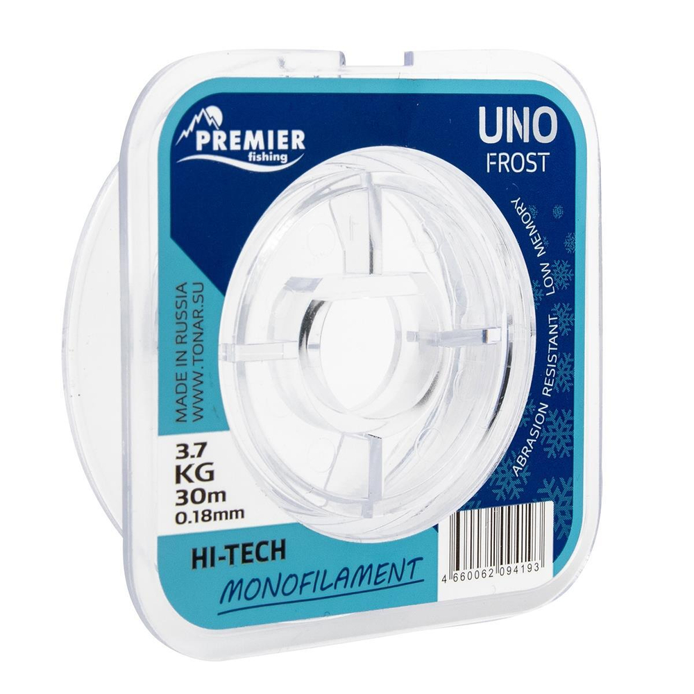 Леска UNO FROST 0,18mm/30m Clear Nylon PREMIER fishing (PR-UF-T-018-30)