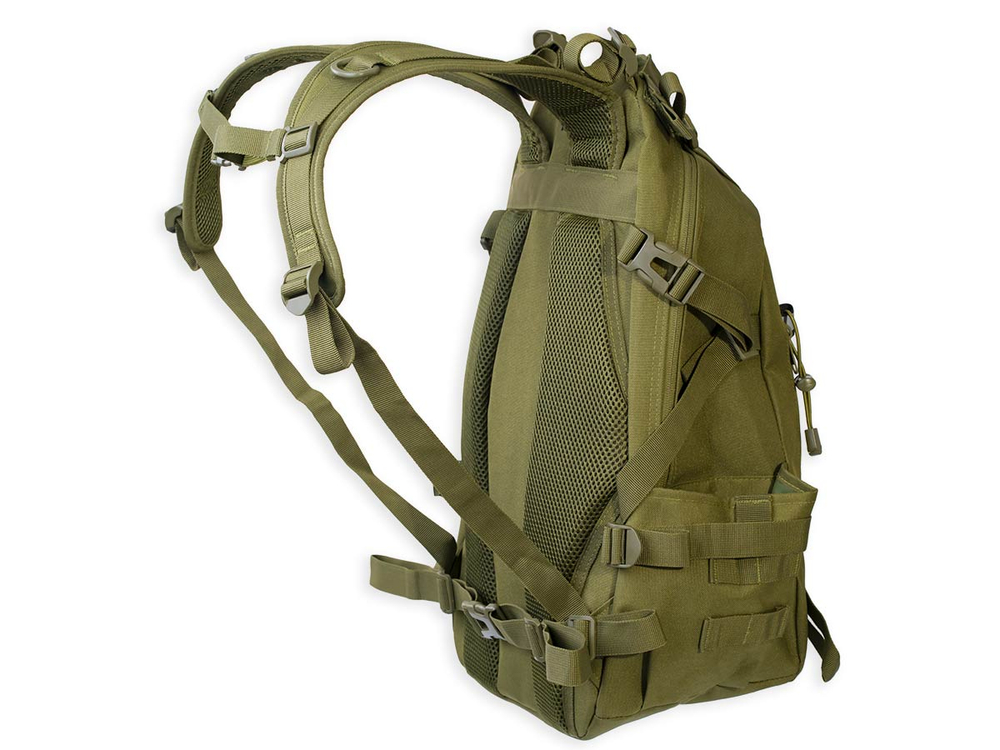 Рюкзак ShotTime городской Basic 25л, полиэстер 900D, MOLLE, олива, ST-BP-702 0-OD