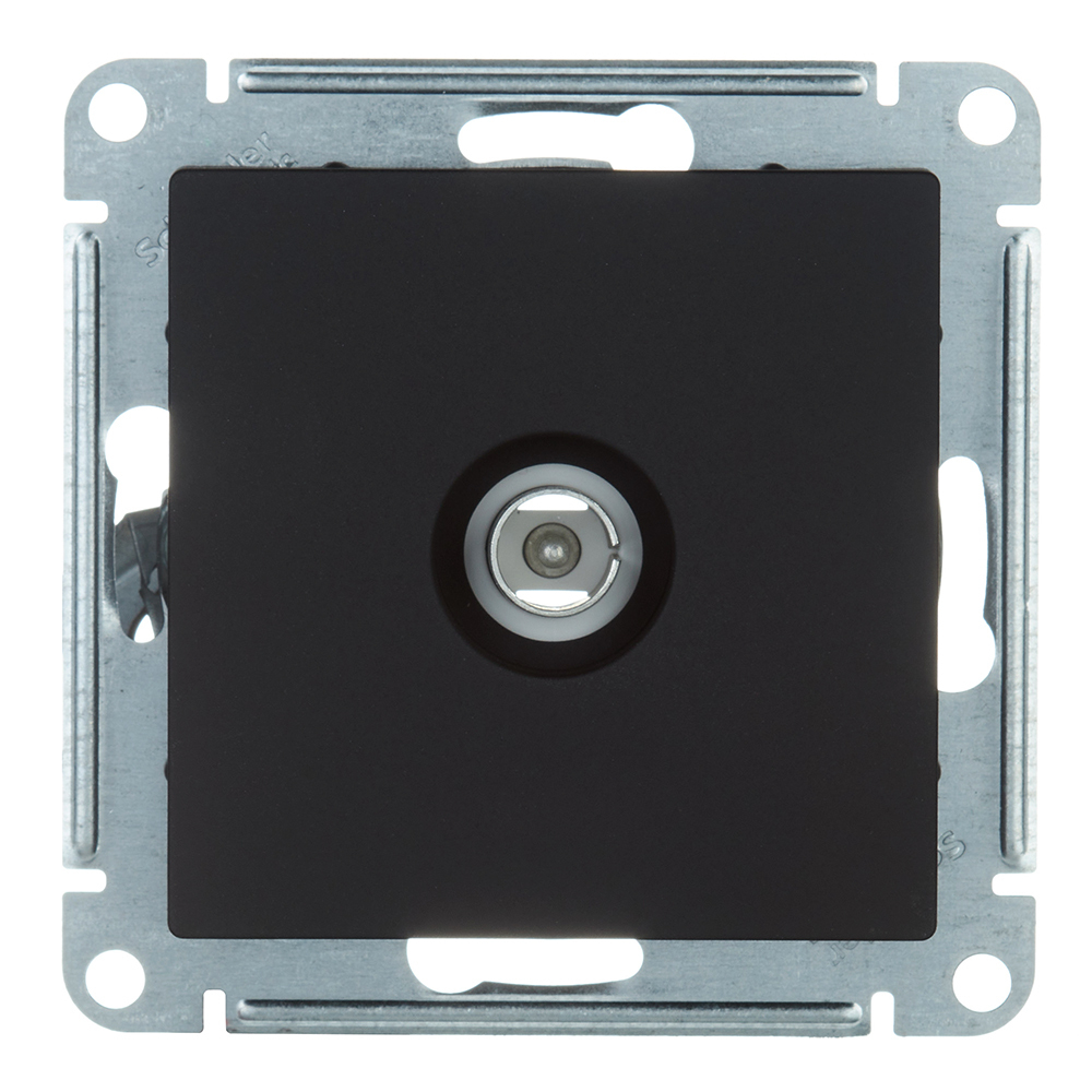 ATN001093 Schneider AtlasDesign Розетка 1гн ТВ коннектор с/у карбон механизм