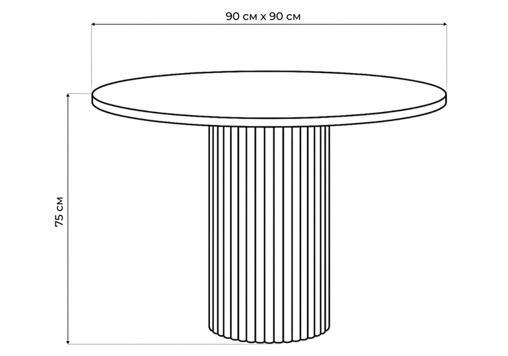 Стол деревянный Woodville Барел 90 черный, черный, ножки черные
