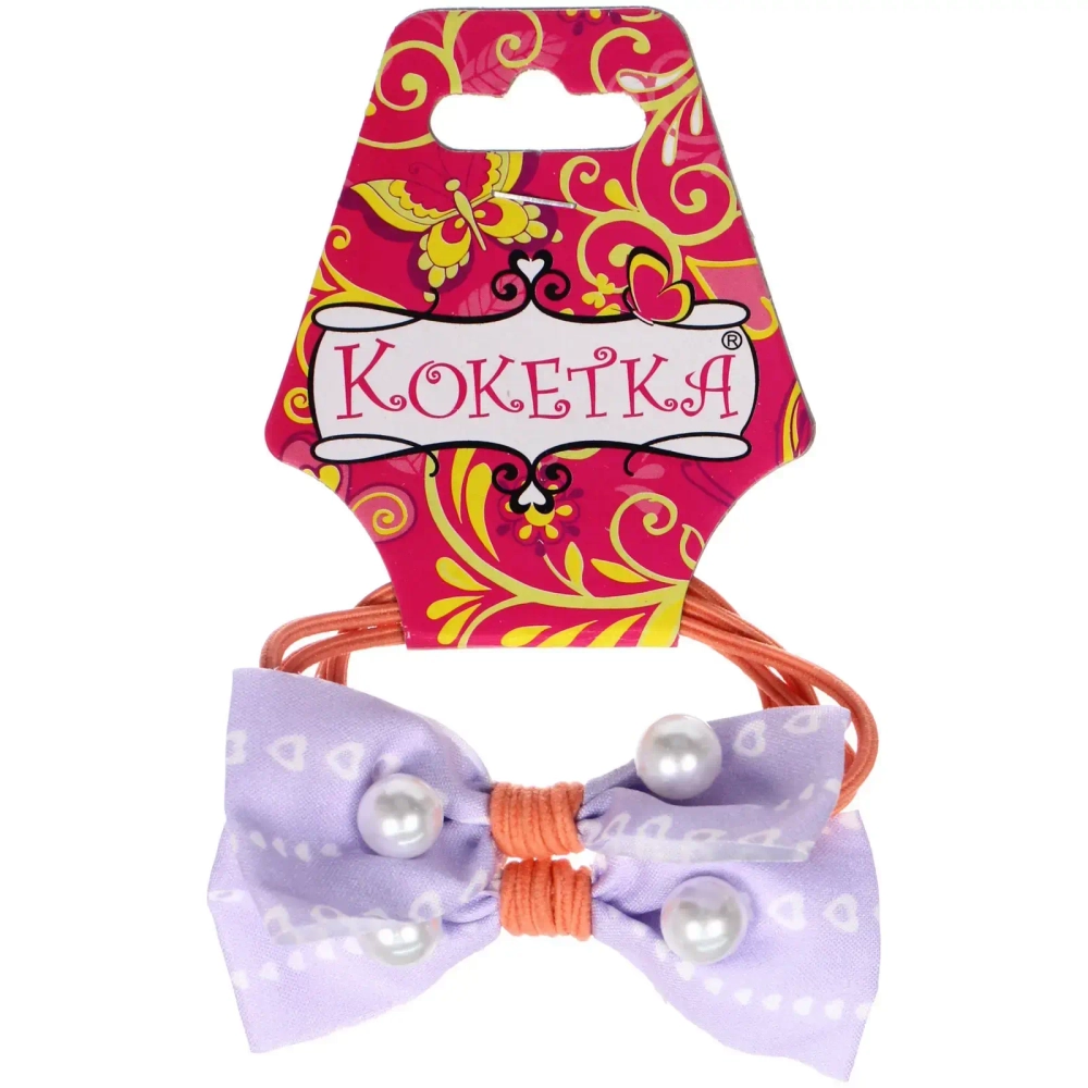 Резинки для волос детские 2шт «МЯТНЫЙ БУМ», бусинки, микс 5 цветов, d-5.5см (Кокетка)