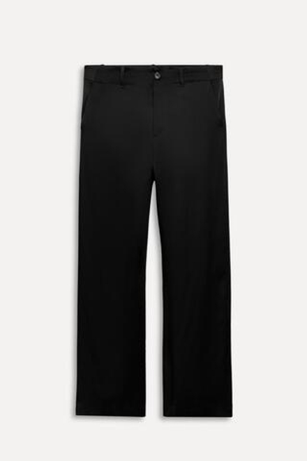 ZARA АТЛАСНЫЕ КОСТЮМНЫЕ БРЮКИ — 50TH ANNIVERSARY, ЧЕРНЫЙ