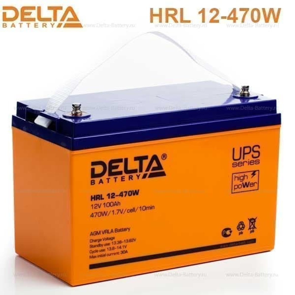 Аккумуляторная батарея Delta HRL 12-470W (12V / 100Ah)