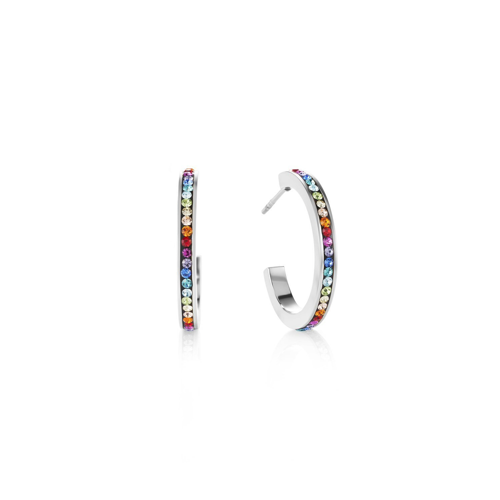 Серьги Coeur de Lion Multicolour Silver 0139/21-1517 цвет мультиколор, серебряный