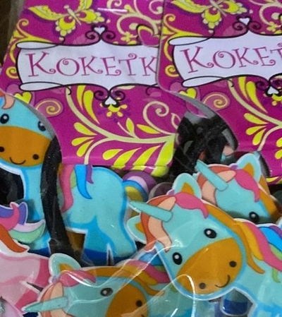 Резинка для волос детская «Кокетка - Единорожек Кнопик», 6 цветов, 5,5*4см