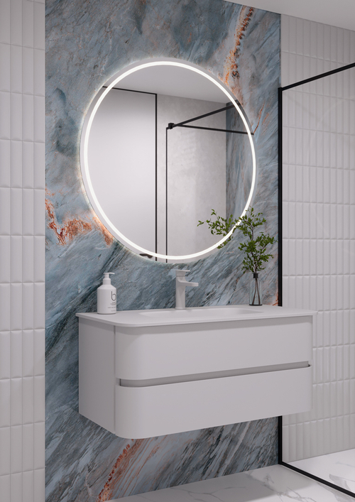 Armadi Art OVALE 2 полки 100CM БЕЛАЯ тумба + раковина