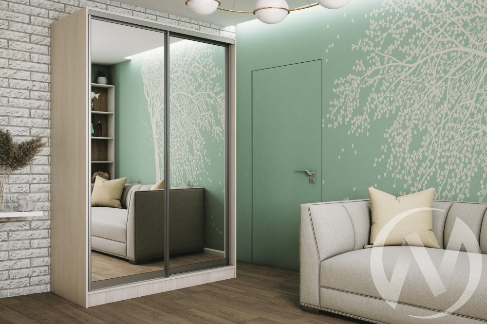 Шкаф-купе 1;35 м Тринити 7 (сандал светлый)