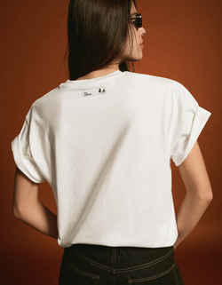 BERSHKA Футболка с принтом Майкла Скотта из сериала «Офис», экрю