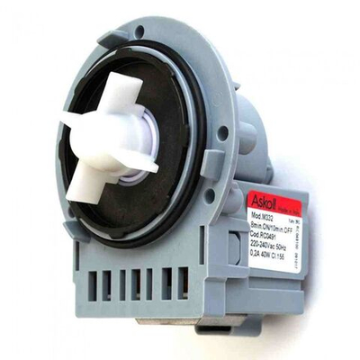 Насос сливной для стиральной машины Askoll, 40 Вт,алюм обмот,б/улитки,на 3 винт,клеммы раздел, Р000A