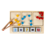 Развивающая игрушка деревянная Шарики (сортировка + примеры), коробка C-41667