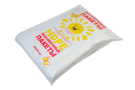 Пакет фасовочный ПНД евро Солнышко Особо прочные 30х40см 11мкм вес пачки 1250г вес пакета 2.5г 500шт/уп цена за уп