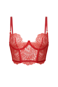 бюстье Opium red мягкая чашка красное
