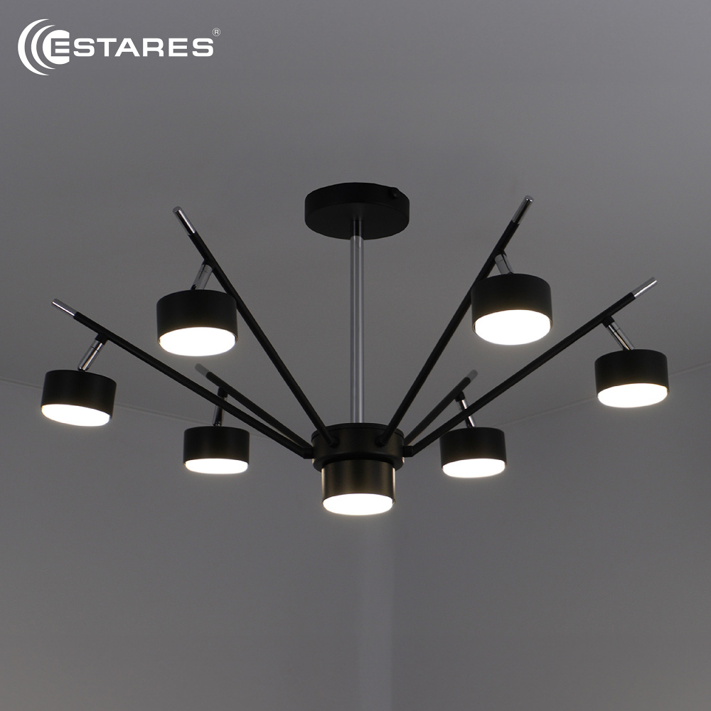 Люстра ATENA 7хGX53 R-750x350-BLACK/CHROME-220-IP20