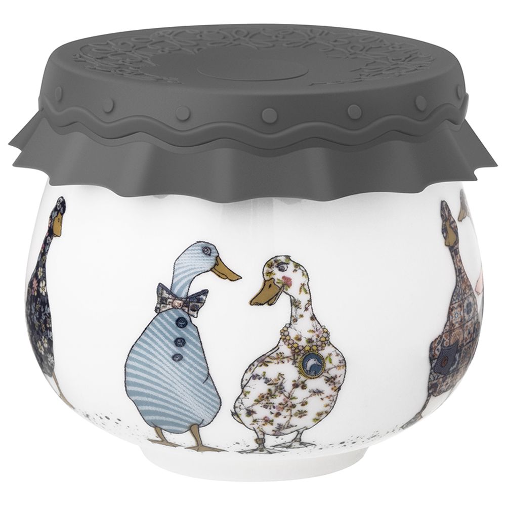 БАНКА LEFARD "FAMILY FARM" С СИЛИКОНОВОЙ КРЫШКОЙ 8*8*6,5 CM 180 МЛ