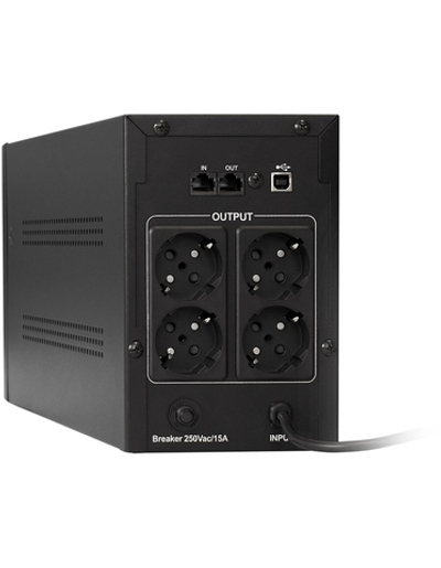 Exegate EP285527RUS ИБП ExeGate SpecialPro UNB-2200.LED.AVR.EURO.RJ.USB <2200VA/1300W, LED, AVR, 4 евророзетки, RJ45/11, USB, Black>