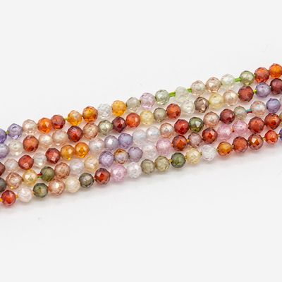 ц2-орм Цирконий оранжевый микс, 2-2,5мм, огранка, 40см