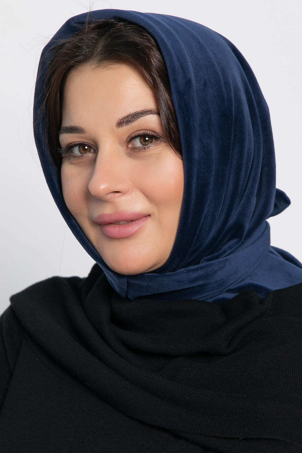 Косынка с завязками Велюр (синяя) КЗВ13-23М LT Collection