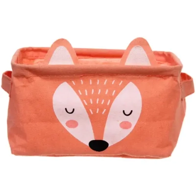 Корзина для хранения с ручками «ФРАТТИ БУМ», принт лисёнок, 23*16*12см (лейбл Селфи)