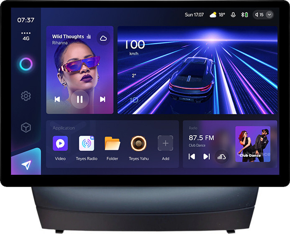 Магнитола для Hyundai iХ35, Tucson 2 2009-2015 (штатный усилитель, рамка 9) - Teyes CC3-2K монитор 13", QLED+2K, Android 10, ТОП процессор, 4G SIM-слот, CarPlay