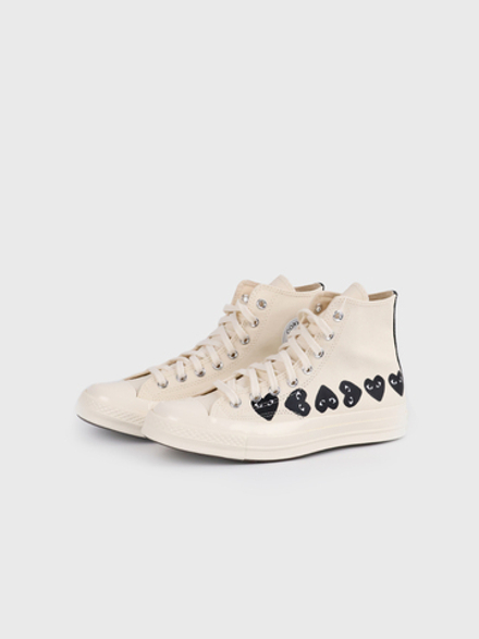 Кеды Converse x Comme des Garcons Play Chuck 70 Off-White Multi Heart