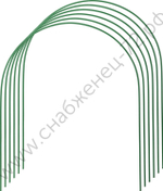 GRINDA 3.0 м, стальные, покрытие ПВХ, 6 шт, дуги для парника (422309-100-120)
