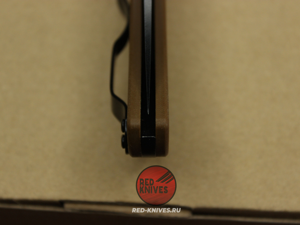 Нож Spyderco Native Chief - корич. рукоять, черный клинок RK-492