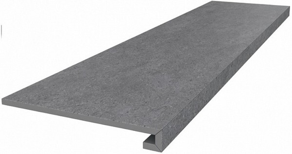 Керамическая ступень 33x119,5x0,9 клееная Фондамента серый