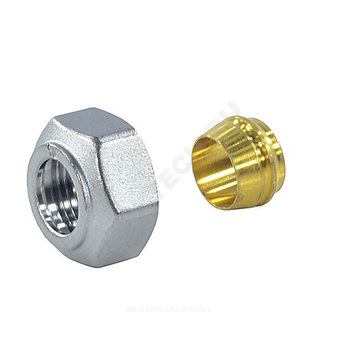 Соединитель латунь для медных труб Дн 15х3/4" обжим/ВР под евроконус R178E Giacomini R178EX104