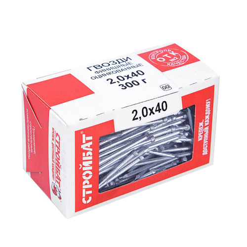 ГВОЗДИ ФИНИШНЫЕ СТРОЙБАТ ОЦИНК 2,0Х40ММ 300Г