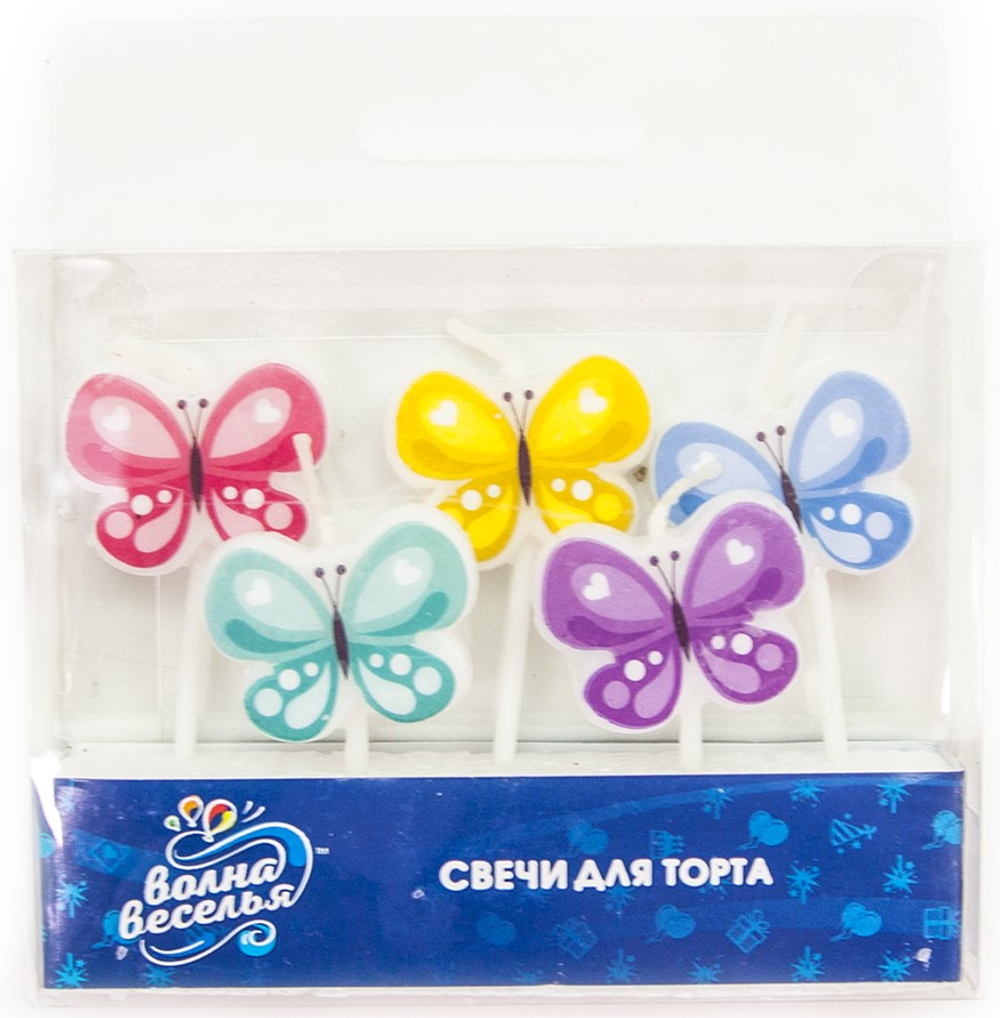Набор свечей Фигура, Бабочка, Ассорти