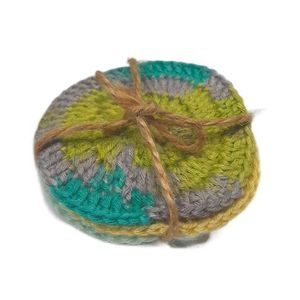 Вязаные бамбуковые диски ZEERO разноцветные, 3 шт.