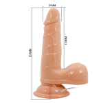 Телесный вибратор-ротатор 15,5см на присоске Baile Jenie BW-008054R