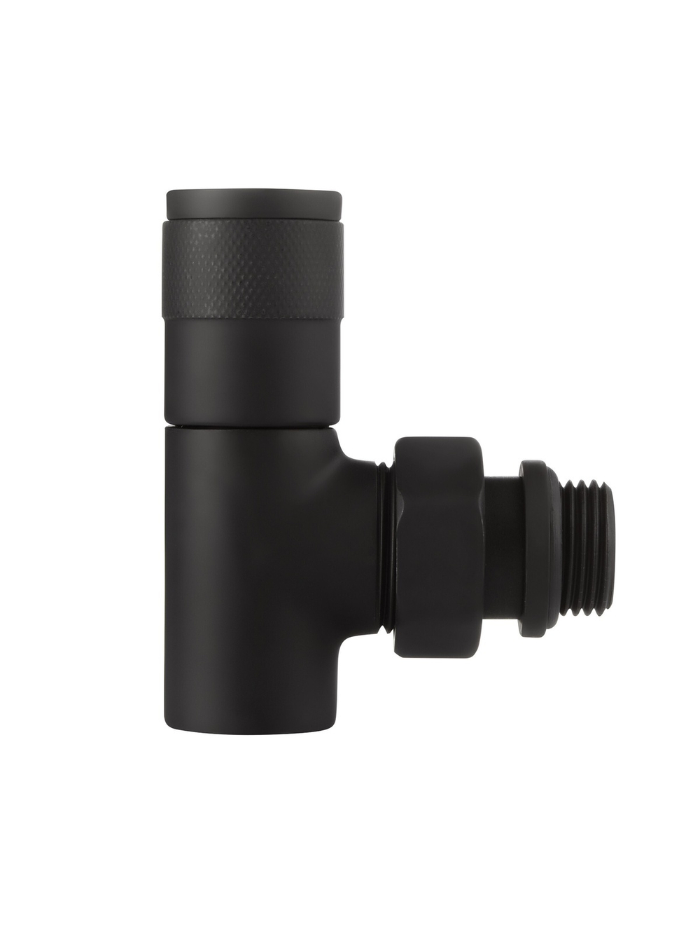 Набор дизайн-вентилей Royal Thermo PIANO, угловой (черный) 1/2"