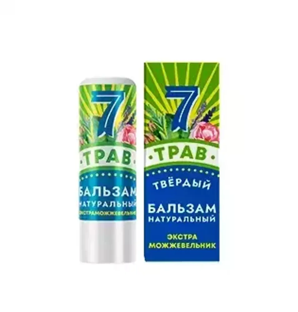 Крымский натуральный бальзам &quot;7 трав&quot; Экстра Можжевельник (стик)  ТМ &quot;Дом природы&quot;