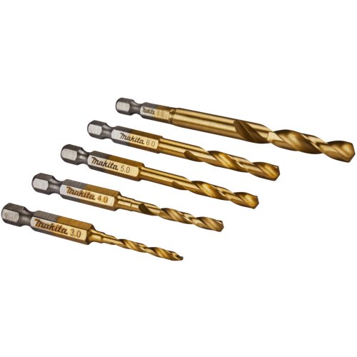 Набор сверл Makita по металлу HSS-TiN 5 шт   B-57308