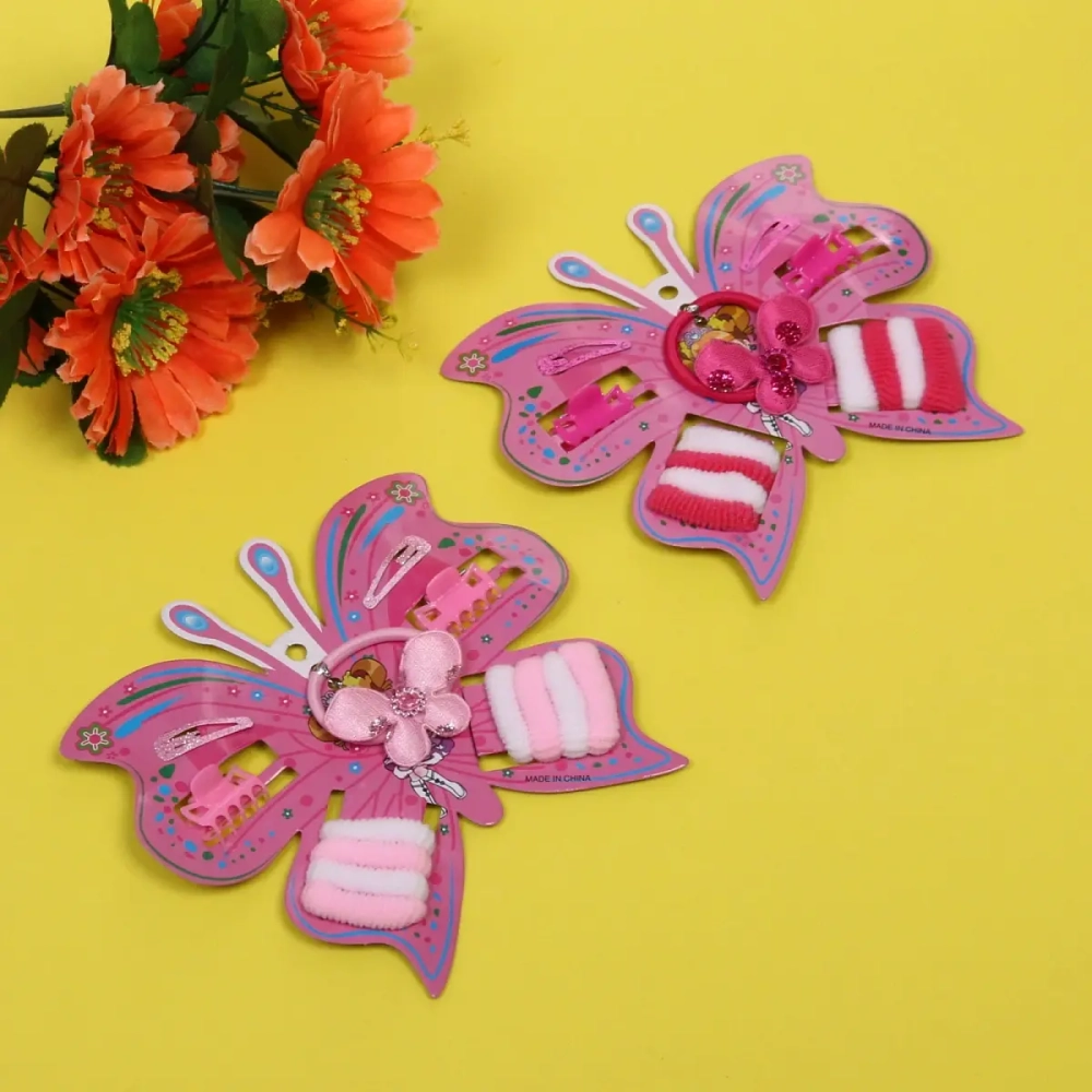 Аксессуары для волос детские «Fashion exclusive- Сердечки», 3 цвета, (2 заколки, 9 резинок, 2 краба), 12*16,5 см