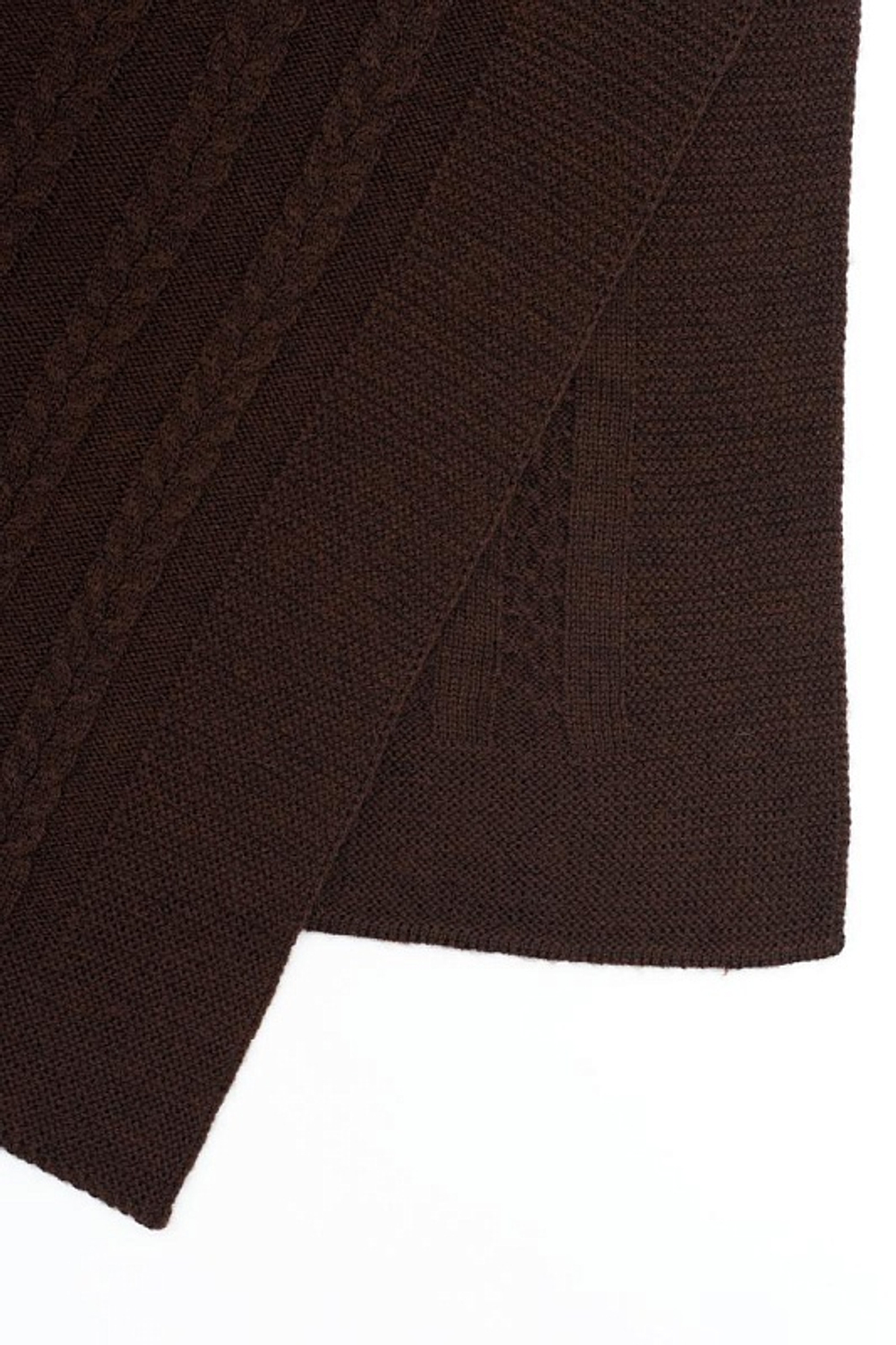 Плед 130x170 Косы ПД039-13 коричневый