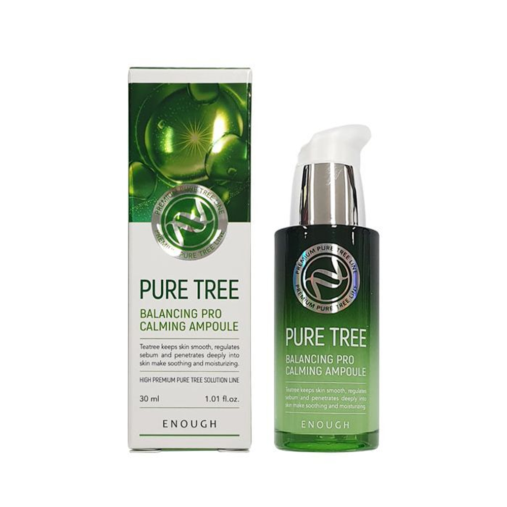 ENOUGH Pure Tree Balancing Pro Calming Ampoule Успокаивающая сыворотка для лица с экстрактом чайного дерева