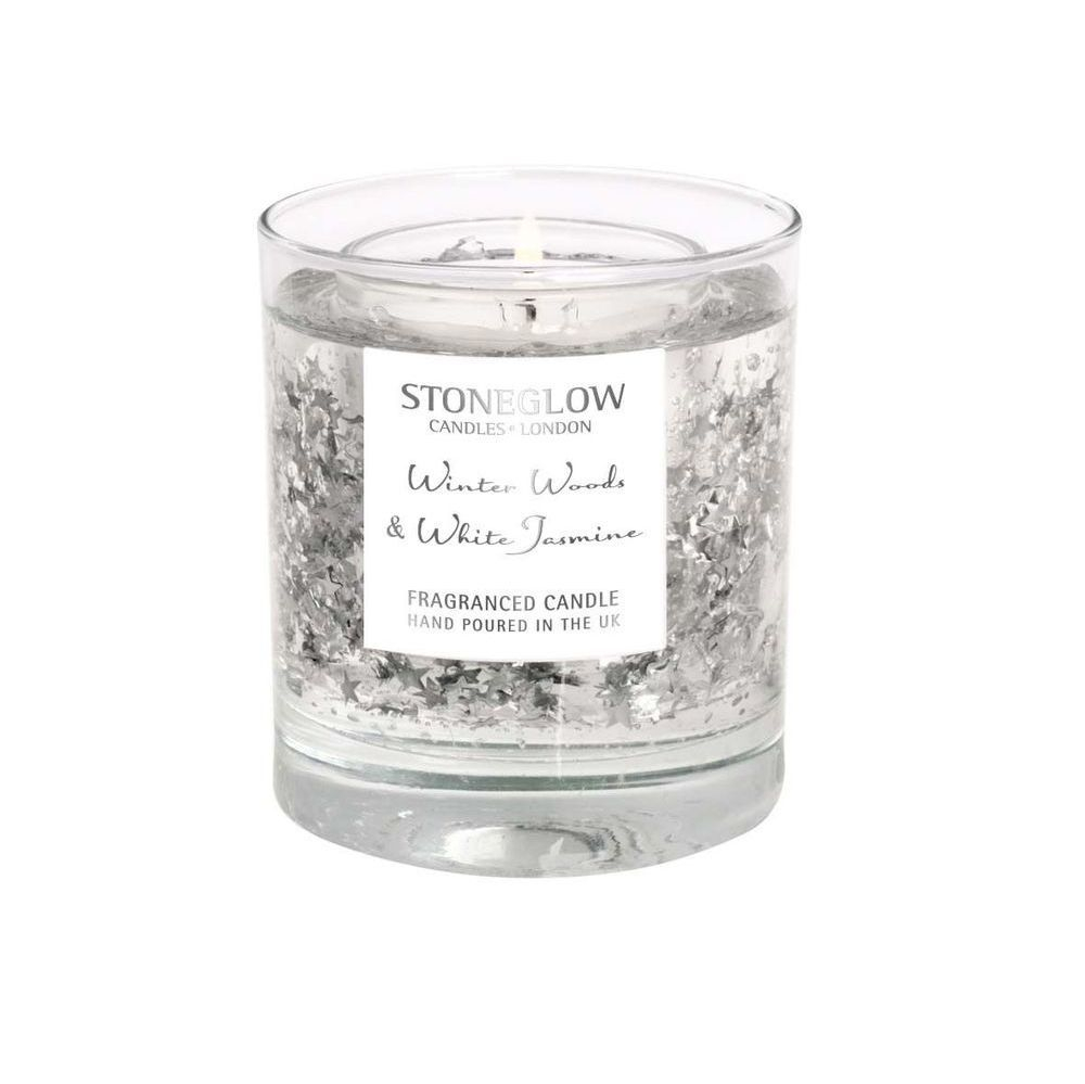 Ароматическая свеча 9х8см Stoneglow Зимнее дерево и белый жасмин Великобритания