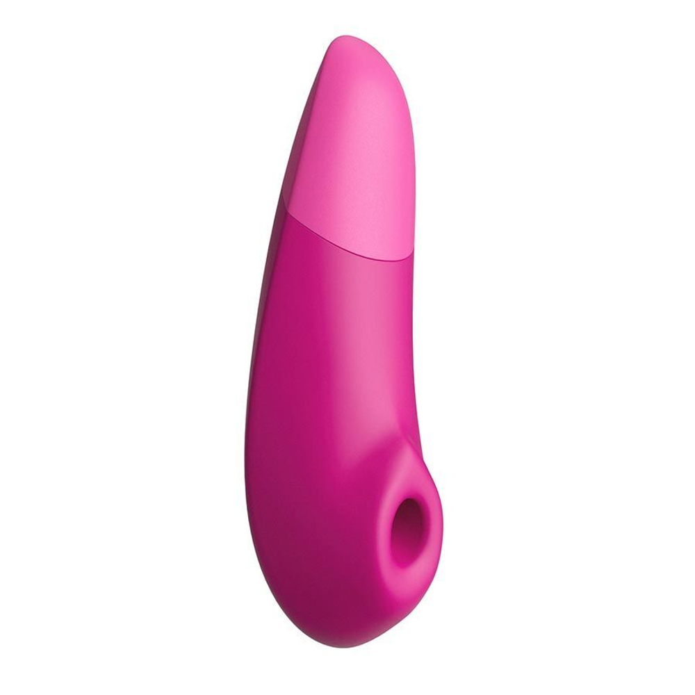 Розовый бесконтактный клиторальный стимулятор Womanizer Enhance с вибрацией