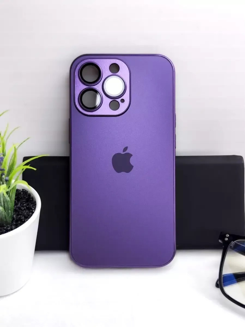 Накладка iPhone 14 PRO | AG Glass Case Dark Purple