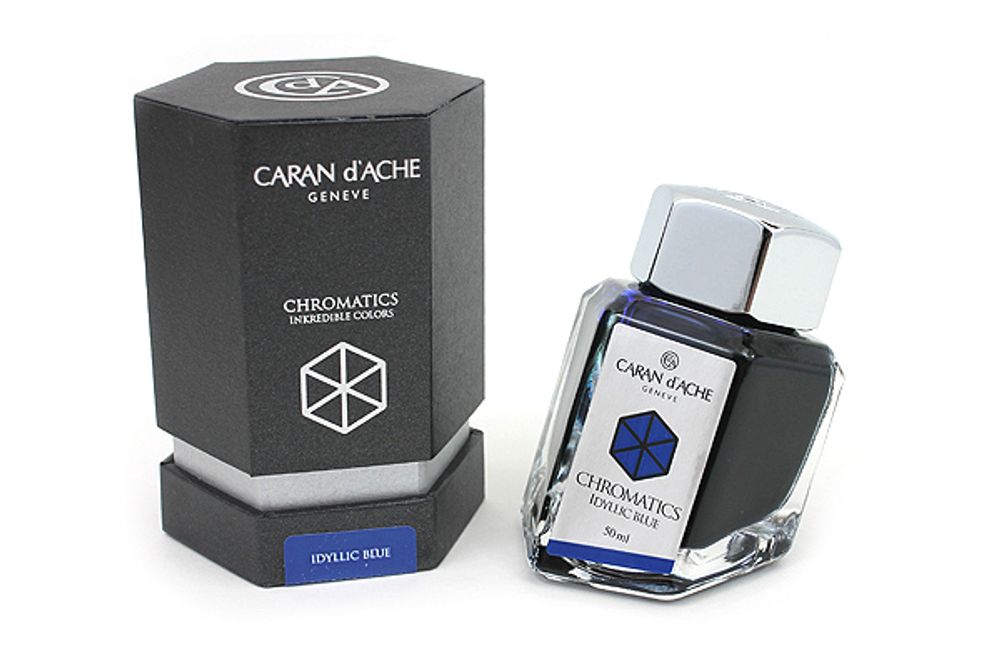 Флакон с чернилами Carandache CHROMATICS Iddyllic Blue 50мл (8011.140)