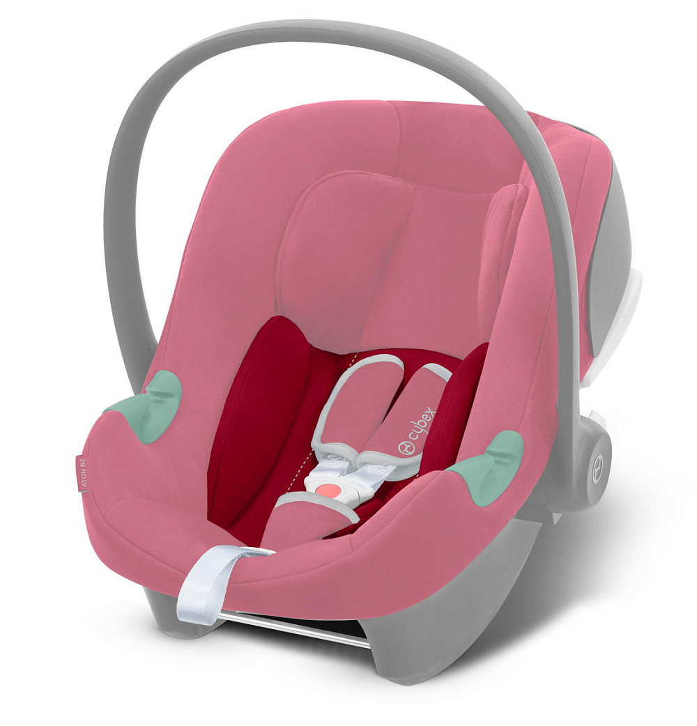 Коляска 3 в 1 Cybex Priam IV Rosegold complete и автокресло Aton B2 i-Size Dynamic Red Cozy Beige