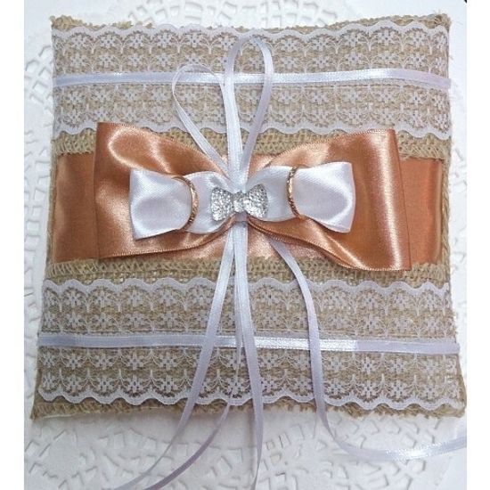 Подушечка для колец квадратная айвори 15х15см №1543.120