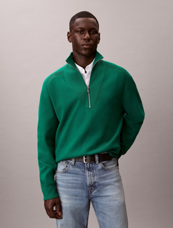 Свитер Calvin Klein Tech Knit Quarter Zip Sweater Deco Green