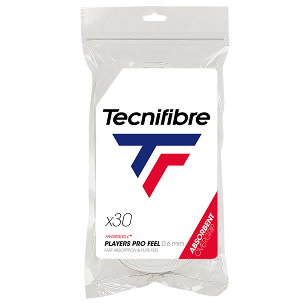 Теннисные намотки Tecnifibre Players Pro Feel 30P - белый