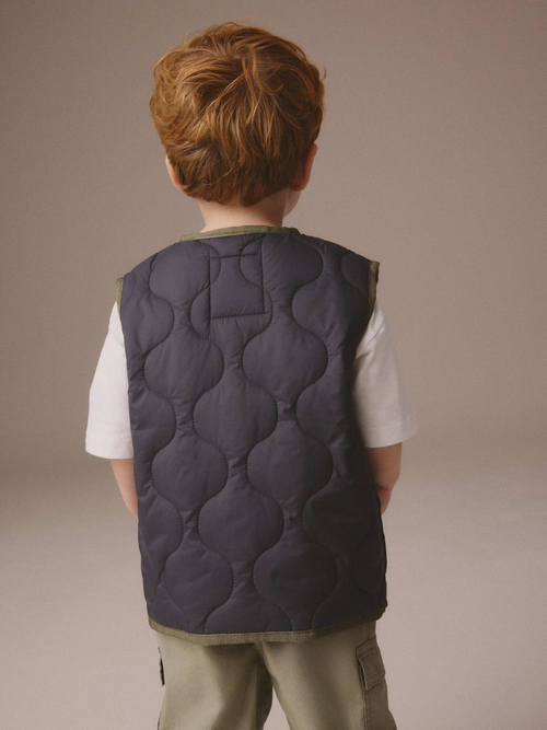 Жилет стеганый для мальчика Next Q60-439, Темно-серый