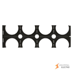 Держатель расстояния (кластер) для двустенных труб d110 мм четверной черный EKF-Plast